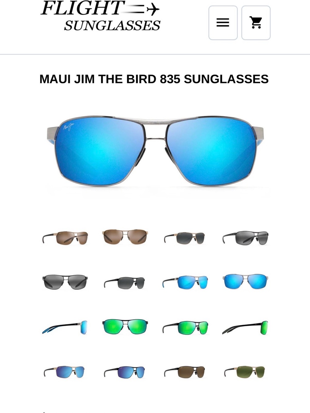 Maui Jim Men's Aviator Sunglasses with Blue Mirrored Lenses